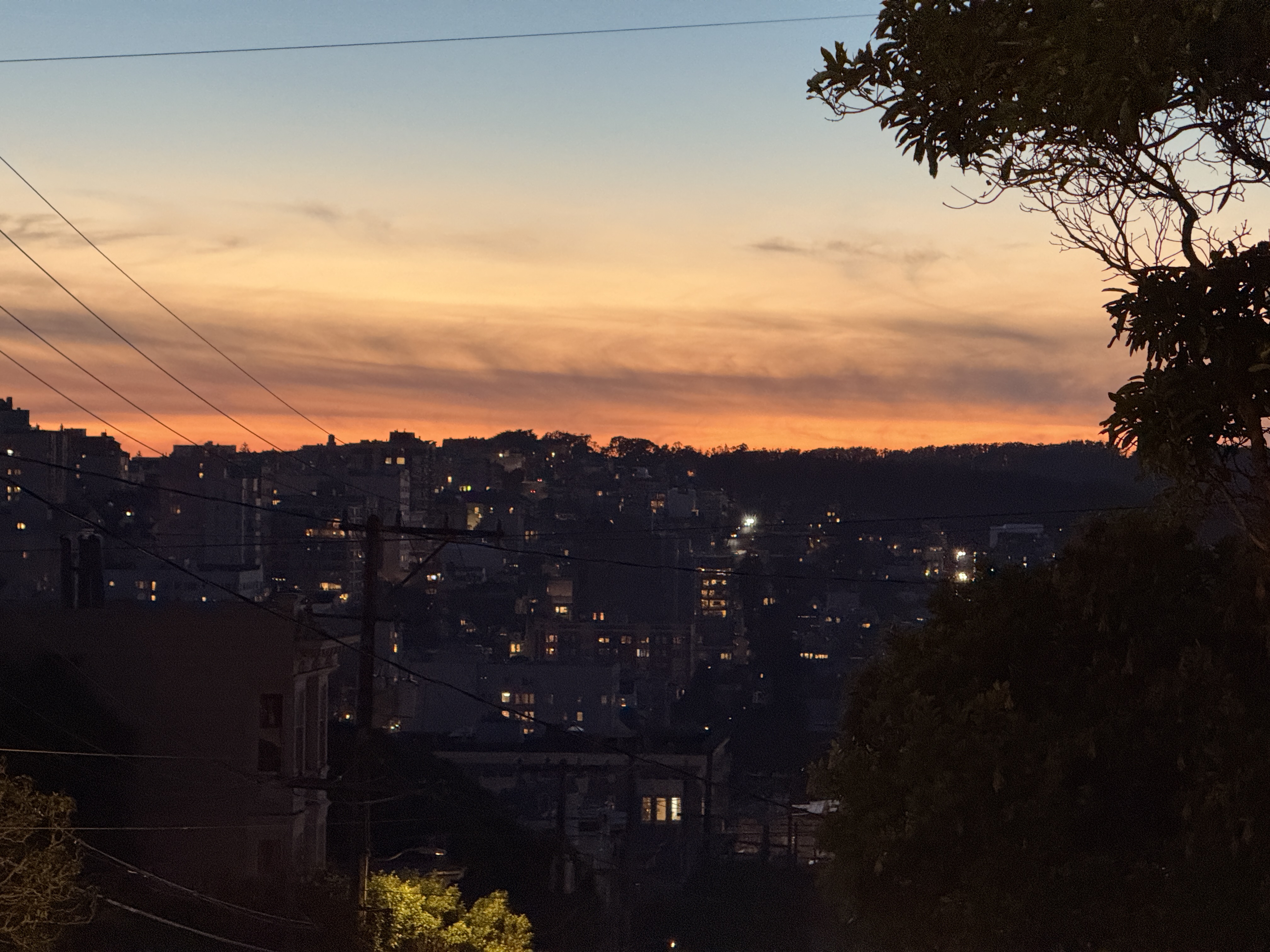 View from Russian Hill at dusk